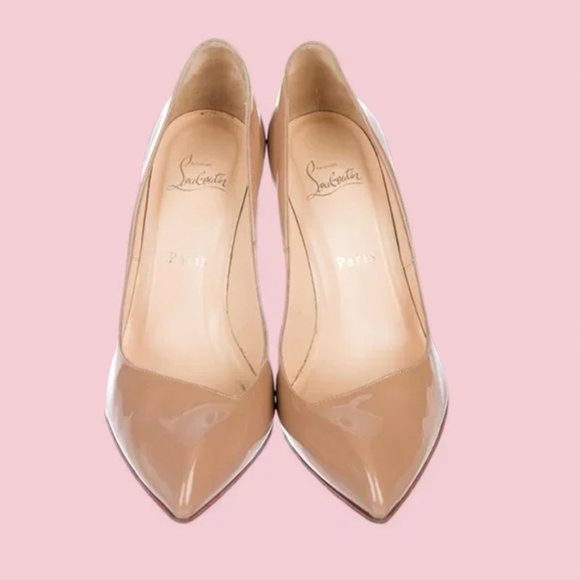 Christian Louboutin Patent Leather Pointed-Toe Pumps - Picture 2 of 5